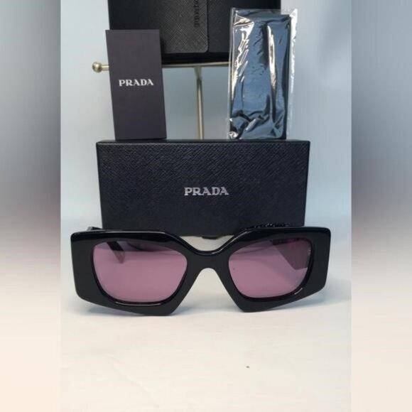 New Authentic PRADA PR15YS 1AB07Q Black/Violet 51 - 21 - 140 - Picture 2 of 9